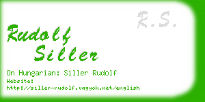 rudolf siller business card